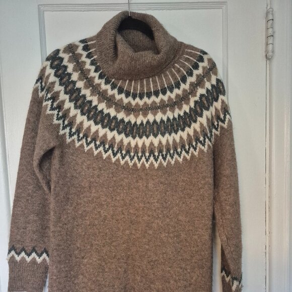 GAP Brown Fairisle Sweater Dress - Picture 1 of 6